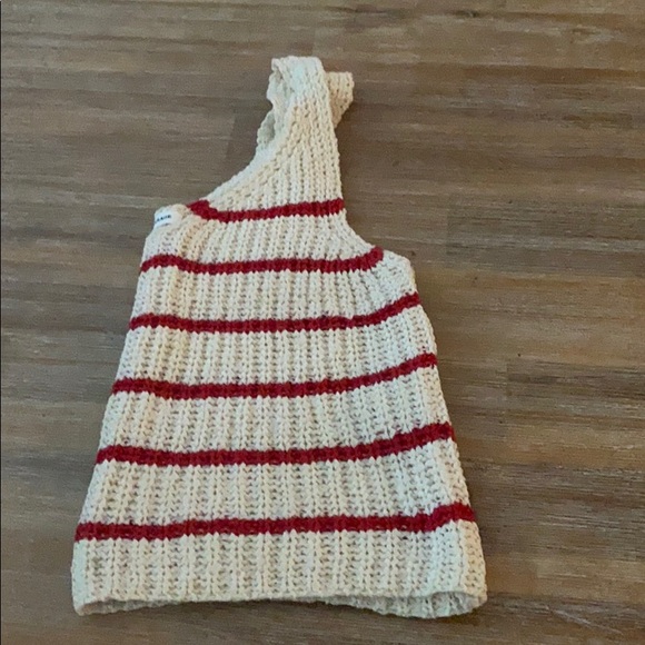 Striped knitted crop tank top - Picture 3 of 3